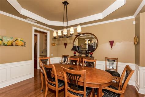 Making of a tray ceiling, diy plus construction of this tray ceiling dinning room. HOT Home in Cady Lake near Ballantyne! Open floor plan, 2 ...