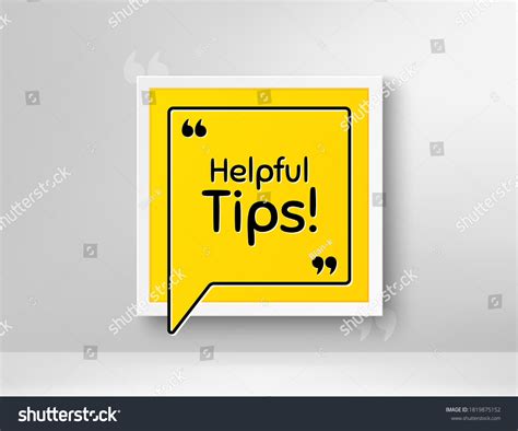 Helpful Tips Symbol Frame Thought Bubble Stock Vector Royalty Free