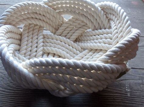 Nautical Decor Cotton Rope Bowl Basket 10 X 5 By Alaskarugcompany