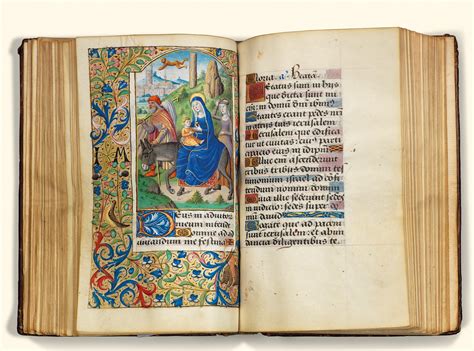 Book Of Hours Use Of Paris In Latin And French Illuminated