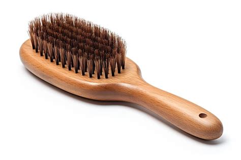 Premium Ai Image Isolated White Wooden Brush For Barbers