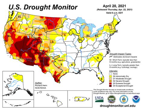 Us Drought Monitor Update For April 20 2021 National Centers For