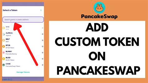 How To Add Custom Token On Pancakeswap 2021 Youtube