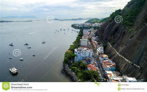 Aerial View Of Guanabara Bay In Rio De Janeiro Brazil Stock Photo