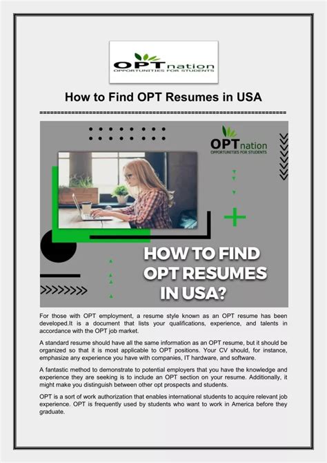 Ppt How To Find Opt Resumes In Usa Powerpoint Presentation Free