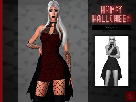 Viy Sims Vampire Halloween Vi Collaboration Br Sims 4 Dresses