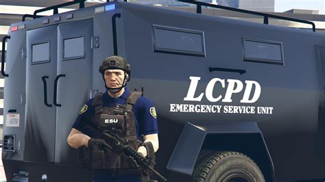 Lcpd Esu Officer Liberty City Police Department Emergency Free