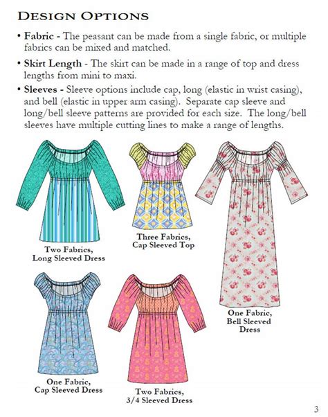 Womens Peasant Dress Pattern Sis Boom Meghan Peasant Etsy