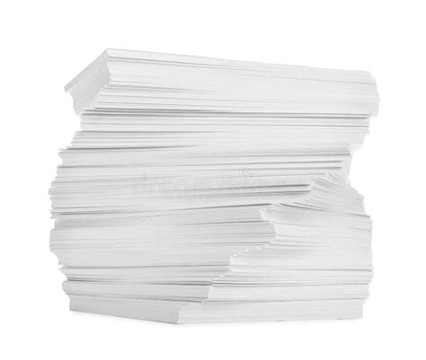 Stack Of Paper Sheets Isolated On White Stock Photo Image Of