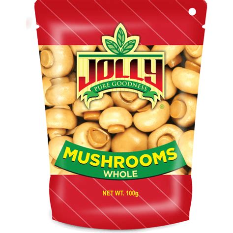 Jolly Mushrooms Whole Pouch 100g Canned Fruits And Vegetables