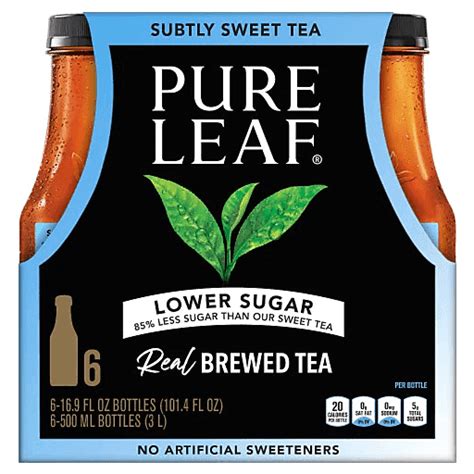 Pure Leaf Tea Lower Sugar Subtly Sweet Tea 6 Ct Caseys Foods