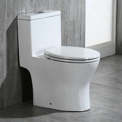 128 Gpf Round One Piece Toilet Seat Included Toilet For Small