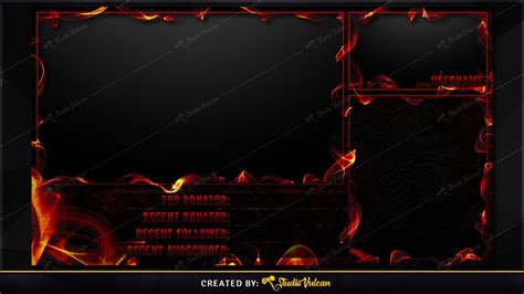 Blaze Fire Themed Twitchtv Streamer Graphic Package Panels Etsy