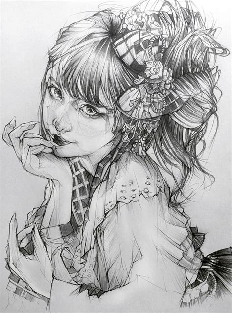 Artstation Pencil Drawing Portrait Toh Yasu藤保 048 藤保 Toh Yasu