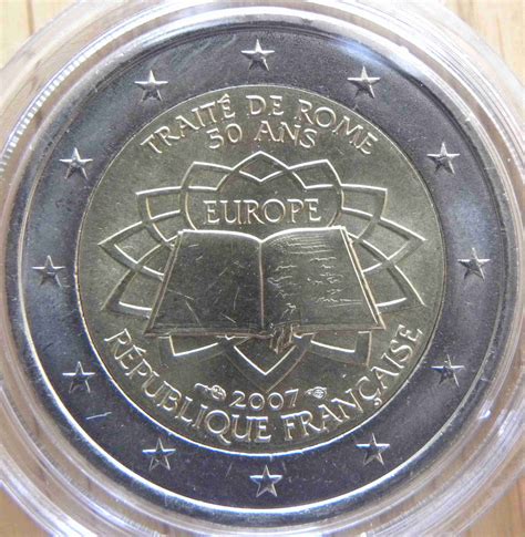 Frankreich 2 Euro Münze Römische Verträge 2007 Euro Muenzentv