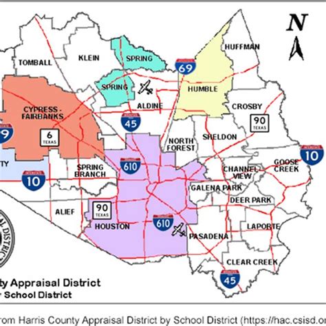 Harris County Texas By School District Map Download Scientific Diagram