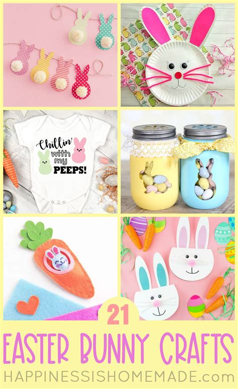 20 Easy Easter Bunny Crafts Happiness Is Homemade