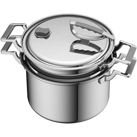 Cookcraft Original 8 Qt Tri Ply Stainless Steel Stock Pot Strainer