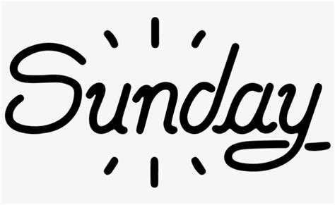 Sunday Calligraphy 1000x456 Png Download Pngkit