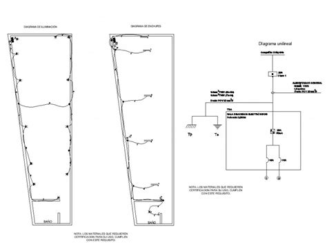Electrical Riser Diagram And Installation Details For Villa Dwg File