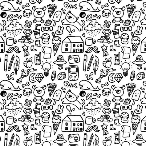 Cute Doodle Pattern Picture Hd Wallpapers Seni Doodle Doodle Drawing