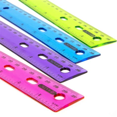 Bazic 12 30cm Jeweltones Color Ruler 4pack Bazic Products