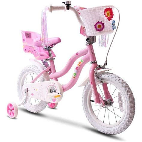 Coewske Princess Kids Bike 14 Inch Girls Bicycle With Training Wheels