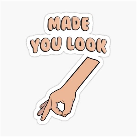 Made You Look Circle Game Sticker For Sale By Barnyardy Redbubble