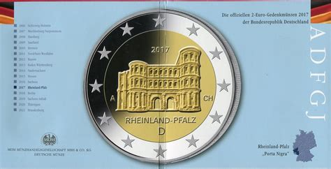 Brd 2 Euro Gedenkmünzen Satz Adfgj 2017 5 X 2 € Adfgj Porta Nigra