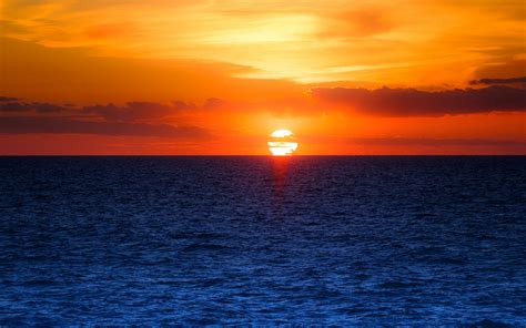 1920x1200 Sea Horizon Sunset 1200p Wallpaper Hd Natur