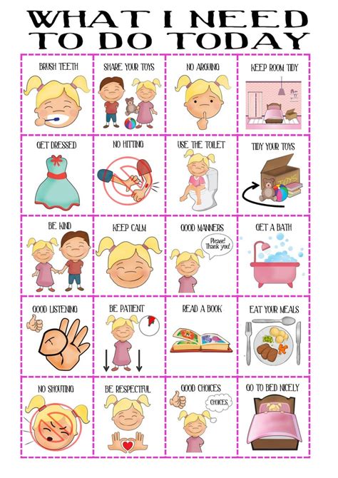 Girls Daily Routines Download Printable Kids Planner Etsy