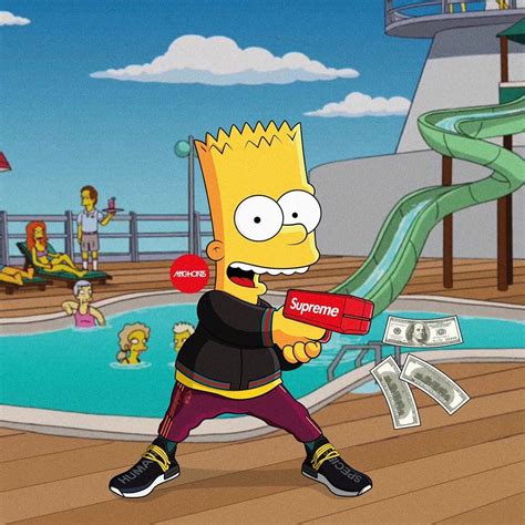 Supreme x bart simpson milo bape fairchild paris print 14 x18. Supreme Bart Simpson Wallpapers - Top Free Supreme Bart Simpson Backgrounds - WallpaperAccess