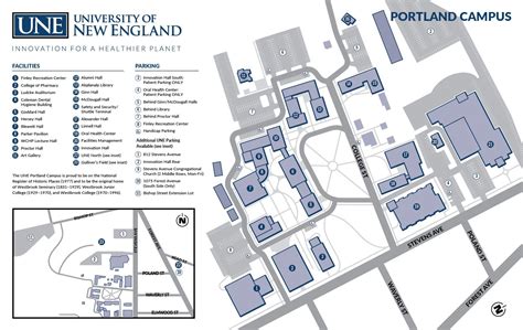 University Of New England Campus Map Map Images