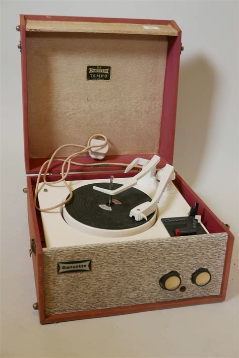 A Dansette Tempo Portable Record Player With Garrard Deck