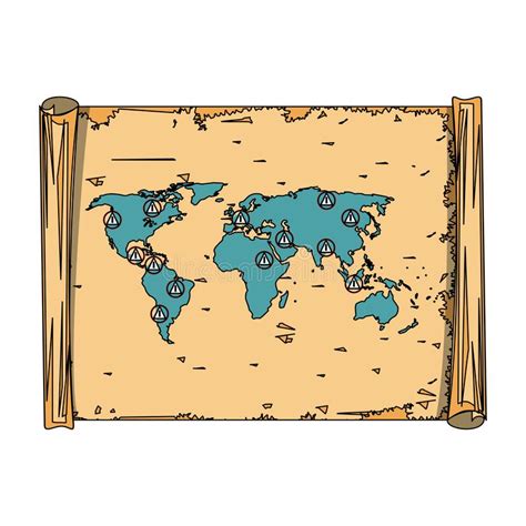 World Vintage Map Stock Vector Illustration Of Concept 145518193
