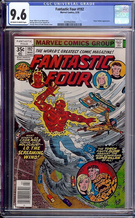 Fantastic Four 192 Cgc 96 Oww Auction Pedigree Comics