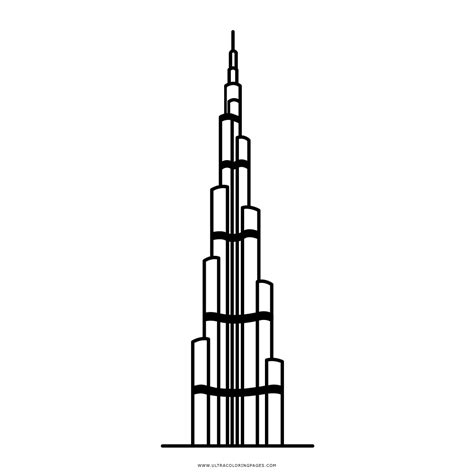 🏆 Burj Khalifa Outline Burj Khalifa Vector Illustrations Royalty 2022 11 10