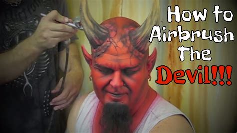 Face Painting Devil With Airbrush Youtube