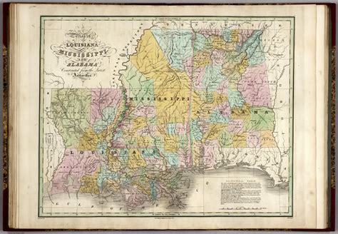 Louisiana Mississippi And Alabama David Rumsey Historical Map