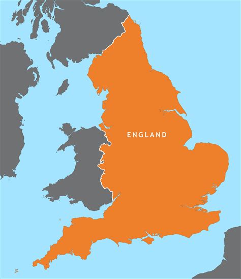 This map shows a combination of political and physical features. England On Map | World Map 07