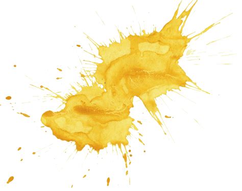 Yellow Watercolor Splatter Png Transparent Onlygfx Com