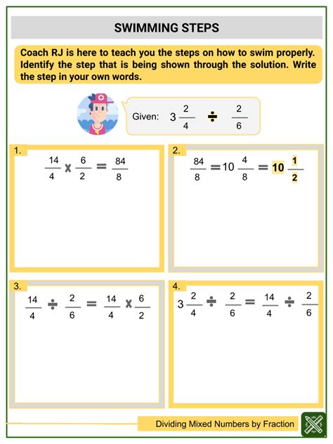 dividing mixed numbers  fractions worksheets  grade worksheets