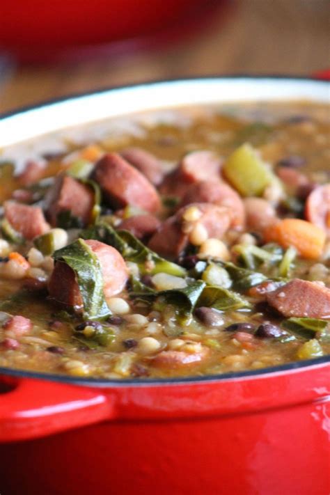Spicy Southern 15 Bean Soup With Smoked Sausage Recipe Bean Soup