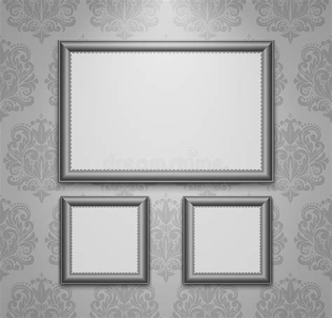 Empty Frames On The Wall Stock Vector Illustration Of Projector