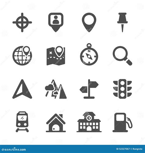 Map Location Icon Set Vector Eps10 Stock Vector Illustration Of