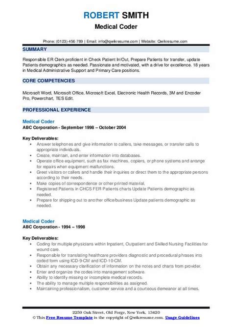 Resume samples pdf awesome luxury resume pdf new resume examples pdf. Medical Coder Resume Samples | QwikResume