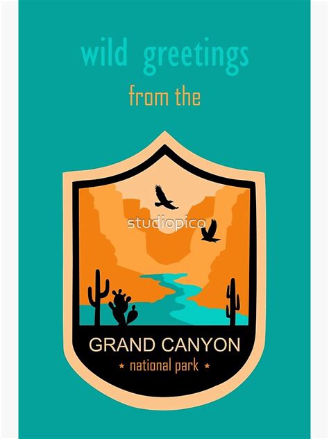 Grand Canyon National Park Badge Poster For Sale By Studiopico