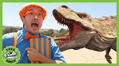Blippi Learns About Dinosaurs At T Rex Ranch Blippi Educational