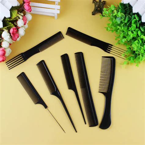 10pcsset Professional Hair Brush Comb Salon Barber Anti Static Hair