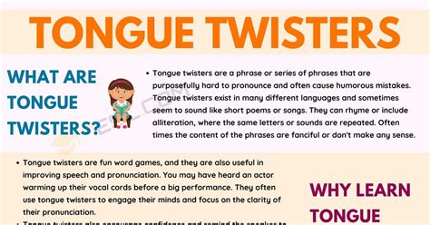 Funny Tongue Twisters In English For Students Funny Goal